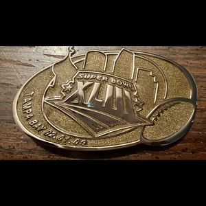 Steelers vs. Cardinals Super Bowl XLIII Belt Buckle Official NFL Licensed Item